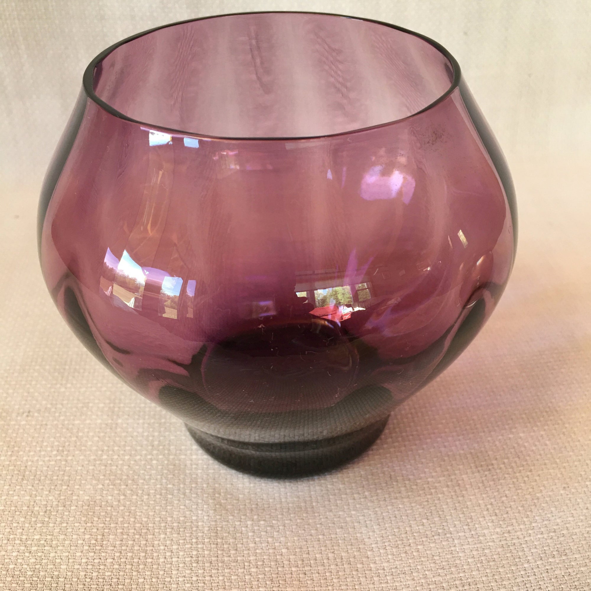 Antique Vanity Jar: Webster Sterling Silver Lid, Amethyst Glass, Early Art Deco