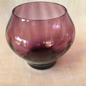 Antique Vanity Jar: Webster Sterling Silver Lid, Amethyst Glass, Early Art Deco