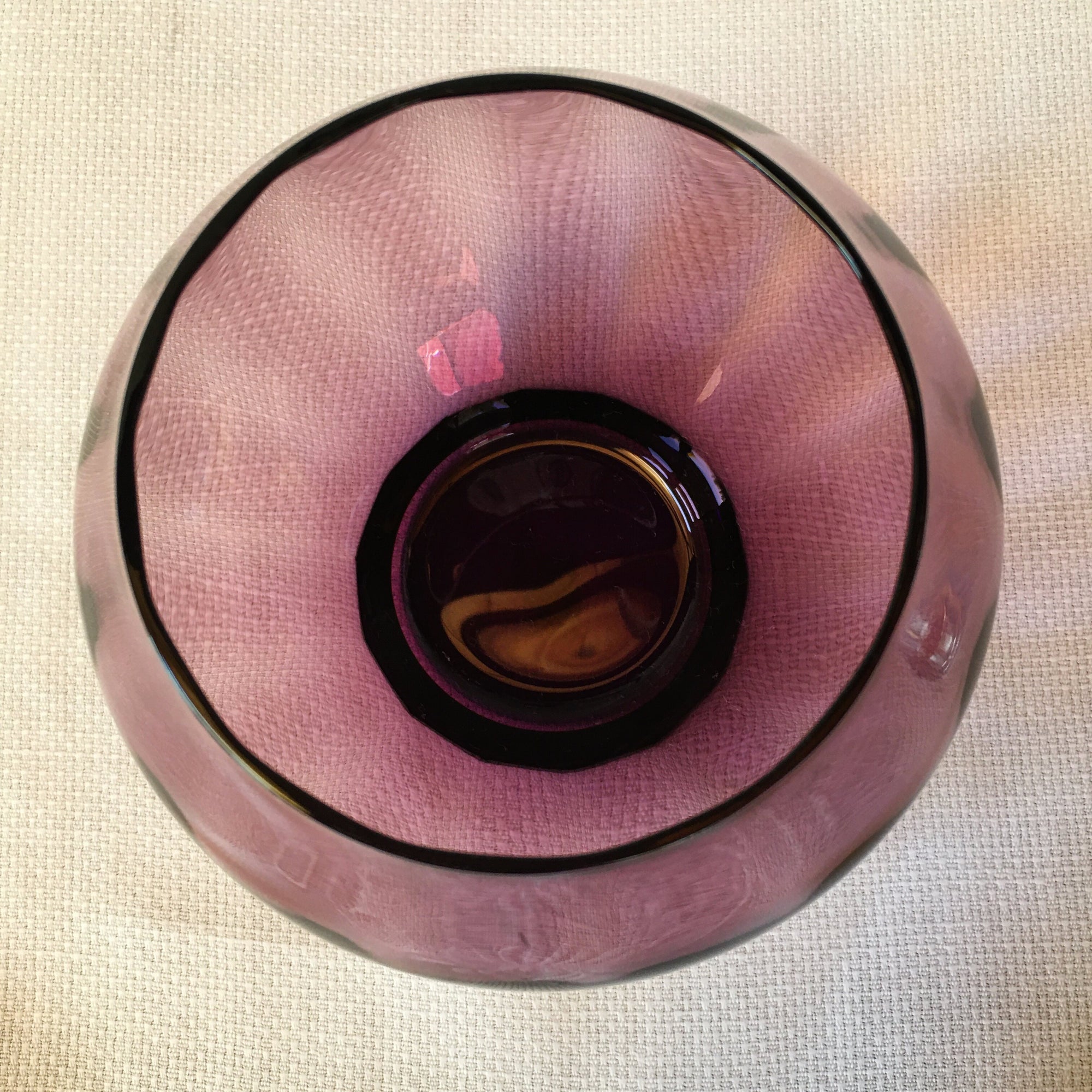 Antique Vanity Jar: Webster Sterling Silver Lid, Amethyst Glass, Early Art Deco