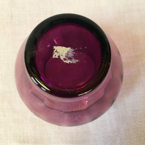 Antique Vanity Jar: Webster Sterling Silver Lid, Amethyst Glass, Early Art Deco