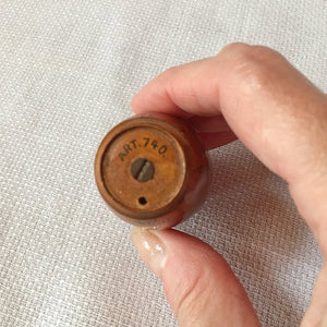 Early 1900’s Treen Barrel Shaped Needle Case