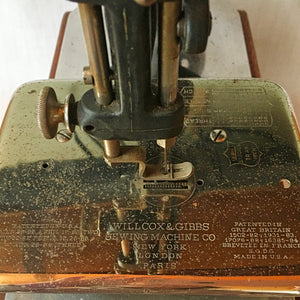 1920's Willcox & Gibbs Electric Sewing Machine, Chain Stitch Model with Foot Pedal