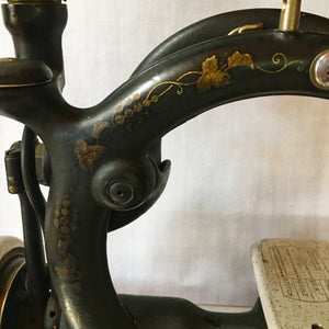 1920's Willcox & Gibbs Electric Sewing Machine, Chain Stitch Model with Foot Pedal