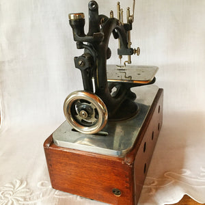 1920's Willcox & Gibbs Electric Sewing Machine, Chain Stitch Model with Foot Pedal