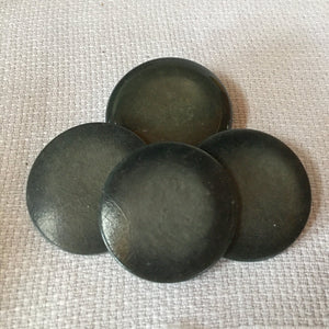 Vintage Button Collection in Blue Tin, Bakelite, Glass, Metal, Shell & More, c. 1930s–1950s