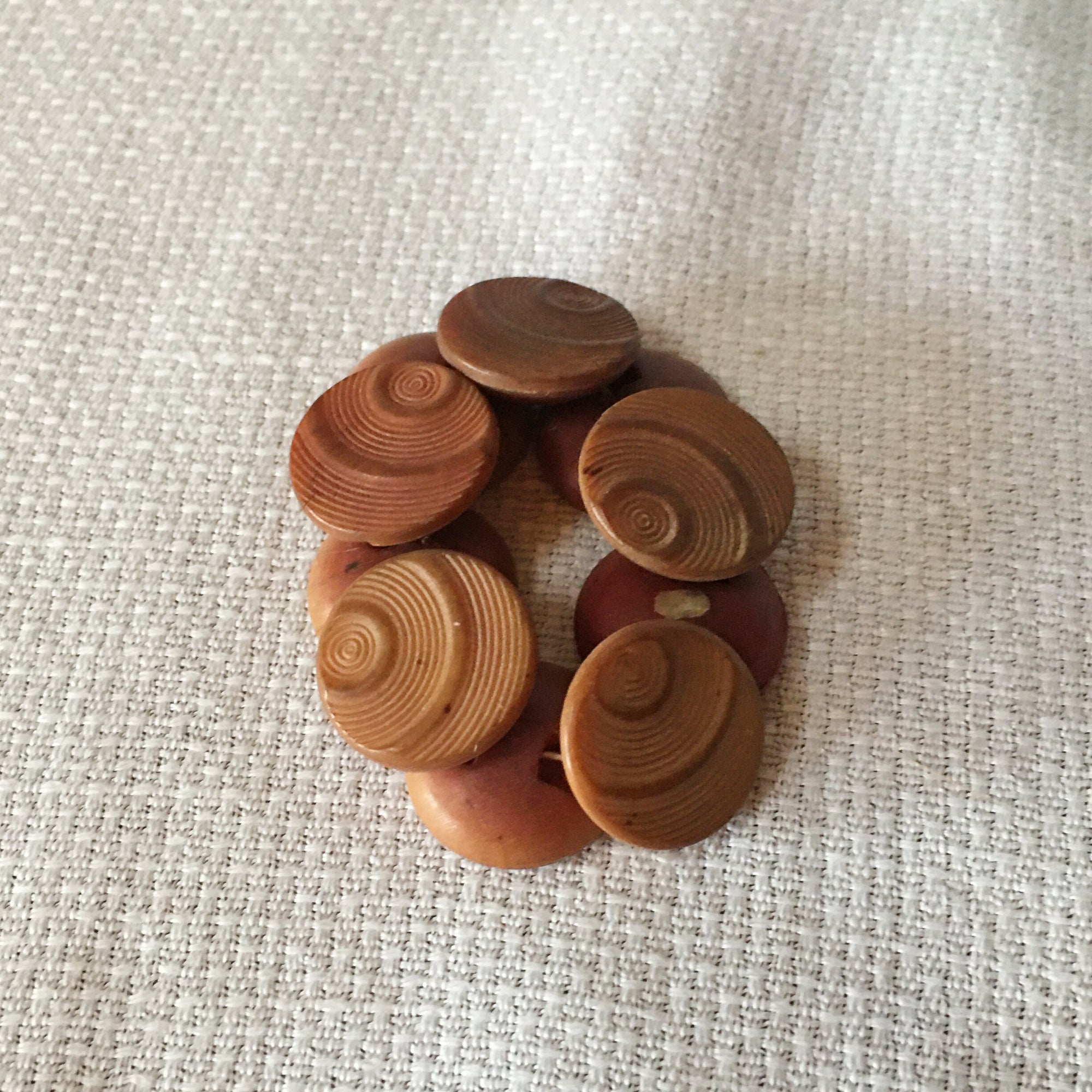 Vintage Button Collection in Blue Tin, Bakelite, Glass, Metal, Shell & More, c. 1930s–1950s