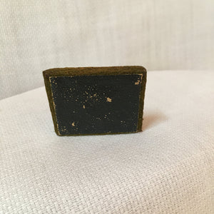 Victorian Velvet Thimble Holder with Lithophane Image and Webster Sterling Thimble