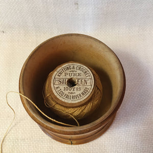 Mauchline Ware String Holder “Hastings Pier” with Thread