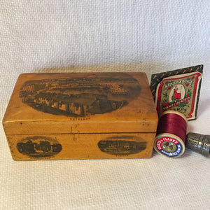 Mauchline Ware Clark’s Anchor Thread Box “Rothesay”