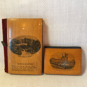 Pair of Mauchline Ware Needle Books “Auld Brig o’ Doon” and “Granville Hotel Ramsgate”