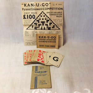 Early 1900's Mauchline Ware Card Box with 1930s “Kan-U-Go” Word Game
