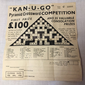 Early 1900's Mauchline Ware Card Box with 1930s “Kan-U-Go” Word Game