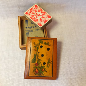 Early 1900's Mauchline Ware Card Box with 1930s “Kan-U-Go” Word Game