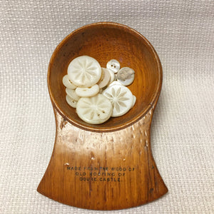 Mauchline Ware Scoop Made from Wood of Old Roofing of Doune Castle