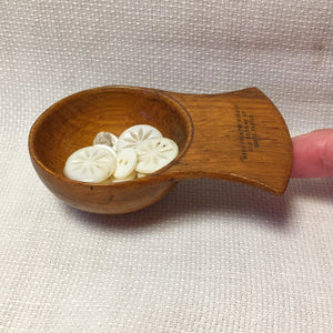 Mauchline Ware Scoop Made from Wood of Old Roofing of Doune Castle