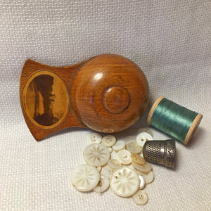 Mauchline Ware Scoop Made from Wood of Old Roofing of Doune Castle