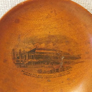 Mauchline Ware Bowl & Napkin Ring Set – Dundee & World’s Columbian Exposition