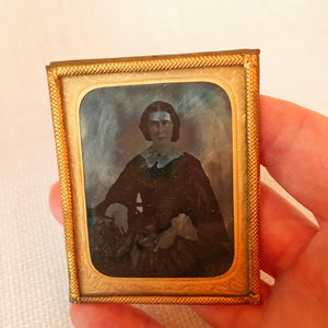 Ambrotype Portrait of Woman, c.1855–1865 Early Glass Photograph