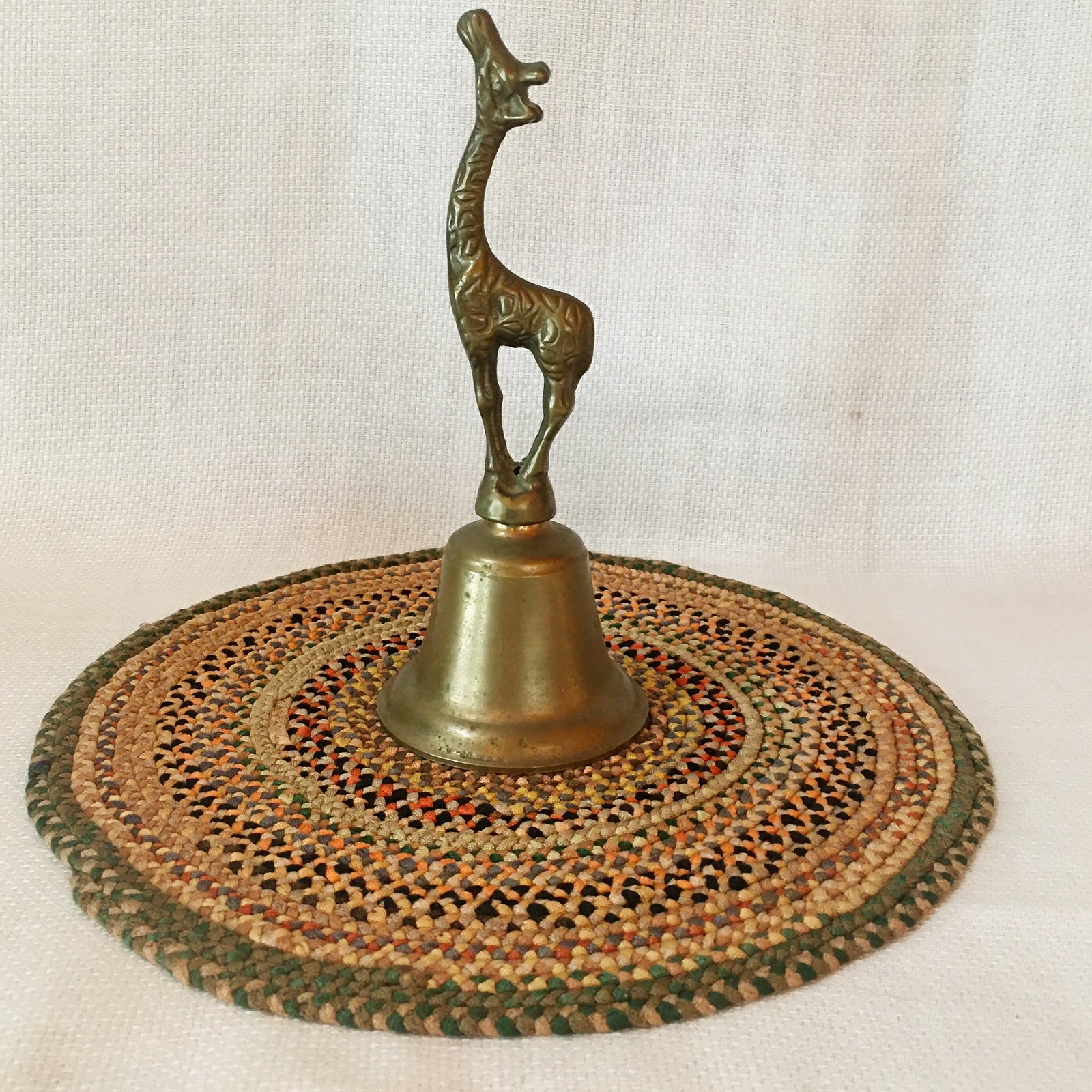 Mid-Century Brass Giraffe Bell