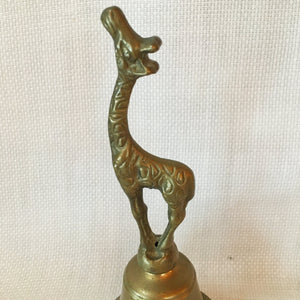 Mid-Century Brass Giraffe Bell