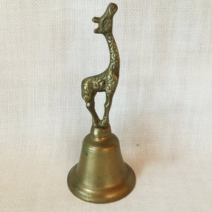 Mid-Century Brass Giraffe Bell
