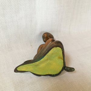 Vintage Art Deco Mermaid Sculpture, Bronze Tone, c.1920s–1930s