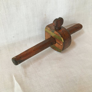 Antique Woodworking Tools, Scribe & Square with Brass Accents, 19th Century