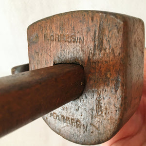 Antique Woodworking Tools, Scribe & Square with Brass Accents, 19th Century