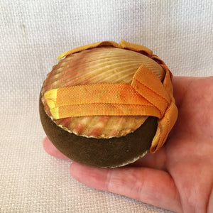 Handmade Shell Pin Cushion with Velvet Cushion