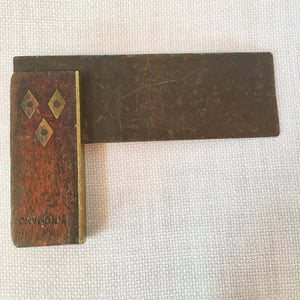 Antique Wooden Square & Handcrafted Scribe