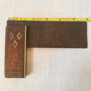 Antique Wooden Square & Handcrafted Scribe