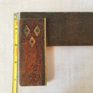 Antique Wooden Square & Handcrafted Scribe