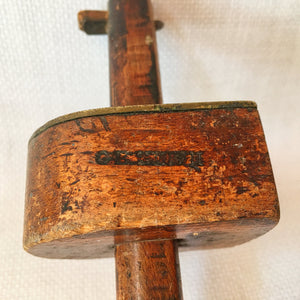 Antique Wooden Square & Handcrafted Scribe