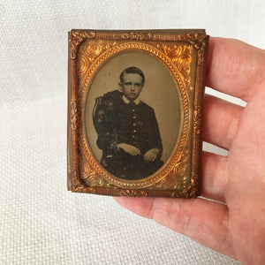 Antique Civil War Era Child Portraits, Ambrotype and Tintype Pair