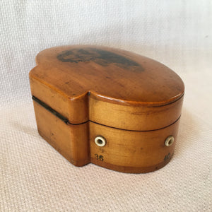 Mauchline Ware Spool Box Dated 1866, Lovers Seat Scotland, with Note of Provenance