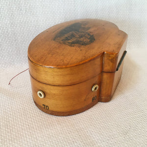Mauchline Ware Spool Box Dated 1866, Lovers Seat Scotland, with Note of Provenance