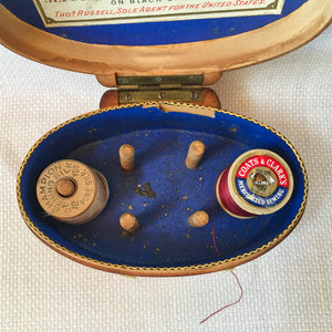Mauchline Ware Spool Box Dated 1866, Lovers Seat Scotland, with Note of Provenance