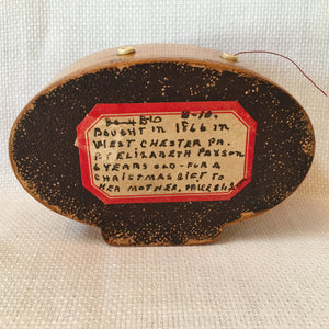 Mauchline Ware Spool Box Dated 1866, Lovers Seat Scotland, with Note of Provenance