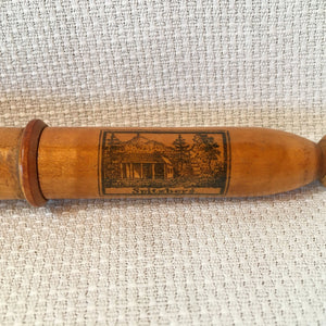 Mauchline Ware Needle Holder, Umbrella Shape, Spitzberg