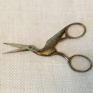 1920's - 30's Stork Embroidery Scissors, Krusius Brothers Germany