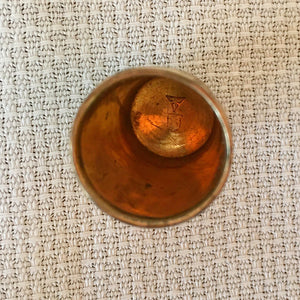 Simons Bros. Gold Thimble, Dated 1915, Size 8 with Leather Silk Lined Case