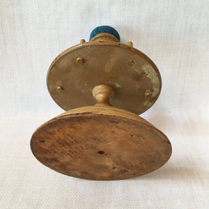 Vintage Wooden Spool Holder with Pin Cushion