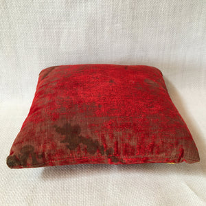 Victorian Era Silk Velvet Pin Cushion, Hand Stitched