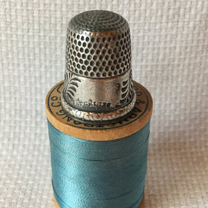 1890's - 1910's Sterling Silver Thimble, Simons Bros, Farmhouse Design, Size 9