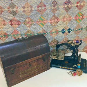 1910s–1920s Western Electric Sewing Machine with Original Wooden Case
