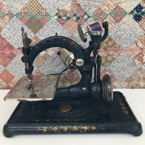 1910s–1920s Western Electric Sewing Machine with Original Wooden Case
