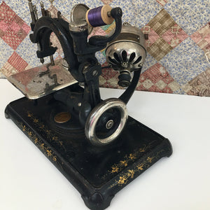 1910s–1920s Western Electric Sewing Machine with Original Wooden Case