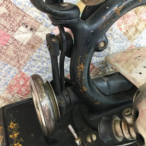 1910s–1920s Western Electric Sewing Machine with Original Wooden Case