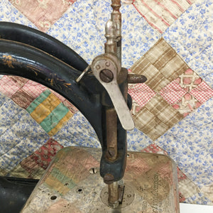 1910s–1920s Western Electric Sewing Machine with Original Wooden Case