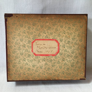 Edwardian Era Celluloid Floral Jewelry or Keepsake Box, Dated 1901